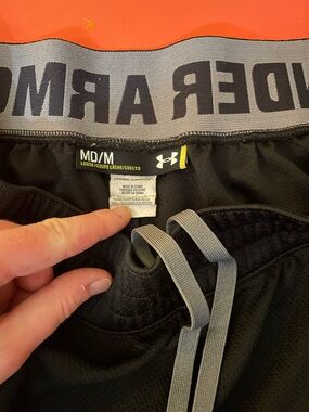 Under Armour Black Workout pants with Gray Waistband